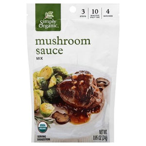 Simply Organic Mushroom Sauce Mix 12/.85 OZ [UNFI #916957] [ebt]