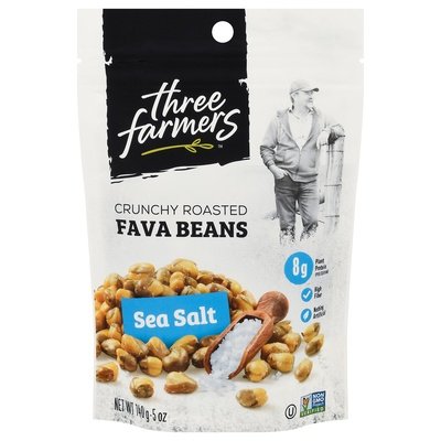 Three Farmers Fava Beans Sea Salt Crunchy Roasted 6/5 OZ [UNFI #2900991] [ebt]