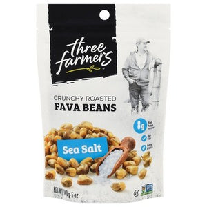 Three Farmers Fava Beans Sea Salt Crunchy Roasted 6/5 OZ [UNFI #2900991] [ebt]