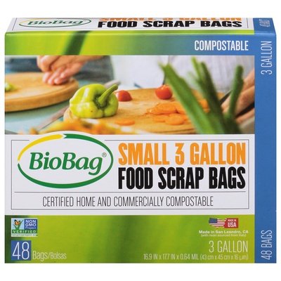 Biobag Food Scrap Bags Compostable Small 3 Gallon 12/48 CT [UNFI #1611706] T