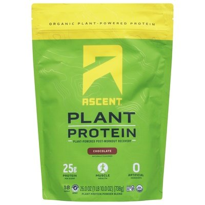Ascent Plant Protein Powder Blend Chocolate 26 OZ [UNFI #2744563] T