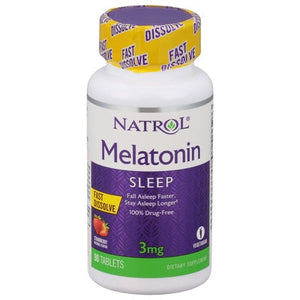 Natrol Melatonin 3 Mg Strawberry Tablets 1/90 TAB [UNFI-CARLISLE #1045269]