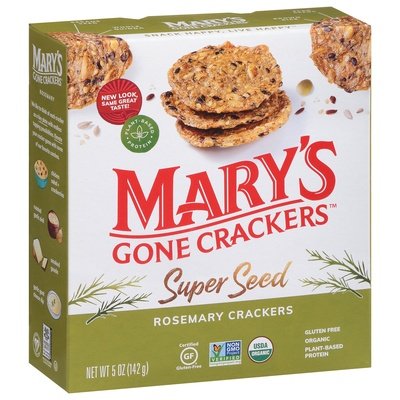 Marys Gone Crackers Crackers Rosemary Super Seed 6/5.00 OZ [UNFI #2350171] [ebt]