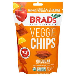Brads Plant Based Veggie Chips Cheddar 12/3 OZ [UNFI #1230366] [ebt]