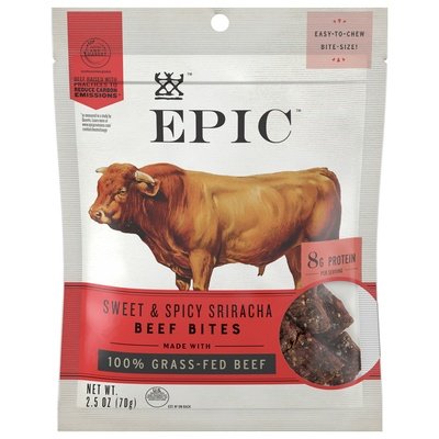 Epic Beef Bites Sweet & Spicy Sriracha 8/2.5 OZ [UNFI #2171288] [ebt] T