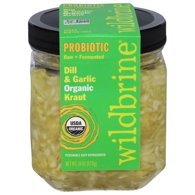 Wildbrine Kraut Organic Dill & Garlic Probiotic 6/18 OZ [UNFI #2564839] [ebt]