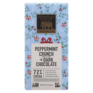 Endangered Species Chocolate Dark Chocolate Peppermint Crunch 12/3 OZ [UNFI #0997130] [ebt] T