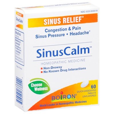 Boiron Sinus Relief Tablets Unflavored 60 TABS [UNFI #2480101] T