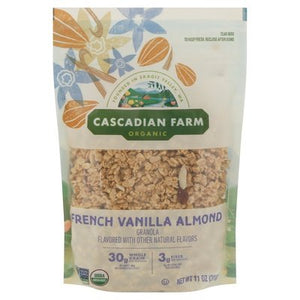 Cascadian Farm Granola Organic French Vanilla Almond 4/11 OZ [UNFI #2941953] [ebt]