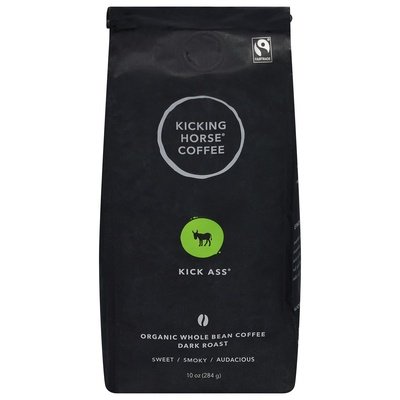 Kicking Horse Coffee Organic Whole Bean Dark Roast Kick Ass 6/10 OZ [UNFI #1263169] [ebt]