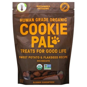Cookie Pal Dog Biscuits Human Grade Organic Sweet Potato & Flaxseed Recipe 8/10 OZ [UNFI #2904274]