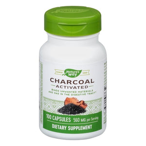 Natures Way Charcoal Activated 560 Mg Capsules 100 Cap [UNFI #0815621] T