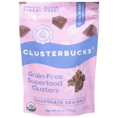 Clusterbucks Superfood Clusters Grain-Free Chocolate Sea Salt 6/6 OZ [UNFI #2684322] [ebt]