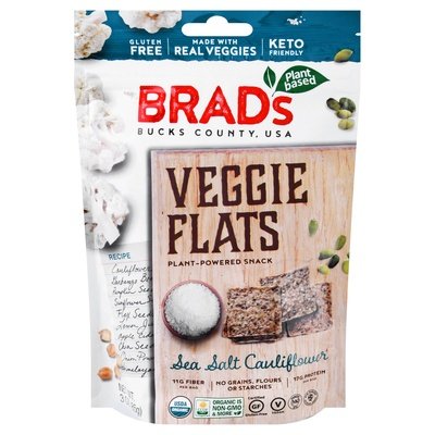 Brads Plant Based Veggie Flats Sea Salt Cauliflower 12/3 OZ [UNFI #2636975] [ebt]