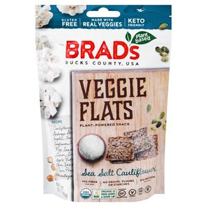 Brads Plant Based Veggie Flats Sea Salt Cauliflower 12/3 OZ [UNFI #2636975] [ebt]