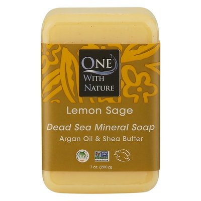 One With Nature Soap Dead Sea Mineral Lemon Sage 7 OZ [UNFI #0650333] T