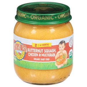 Earths Best Baby Food Organic Butternut Squash Chicken & Multigrain 2 (6+ Months) 10/4 OZ [UNFI #2987972] [ebt]