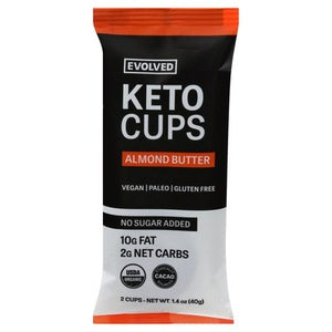 Evolved Keto Cups Almond Butter 9/1.41 OZ [UNFI #2521631] [ebt] T