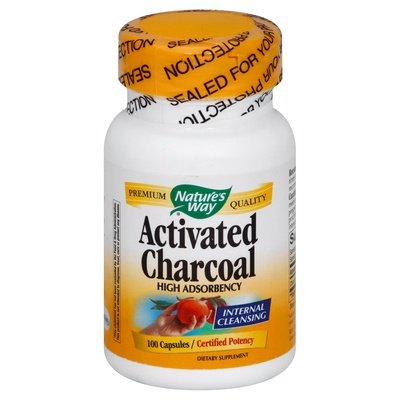 Natures Way Activated Charcoal Capsules 100 Cap [UNFI #0565408] T