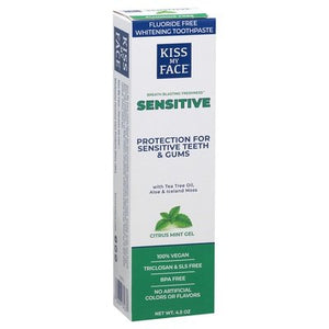 Kiss My Face Toothpaste Flouride Free Citrus Mint Gel Sensitive 4.5 OZ [UNFI #1542711] T