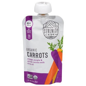Serenity Kids Carrots Organic 6+ Months 6/3.5 OZ [UNFI #2720985] [ebt]