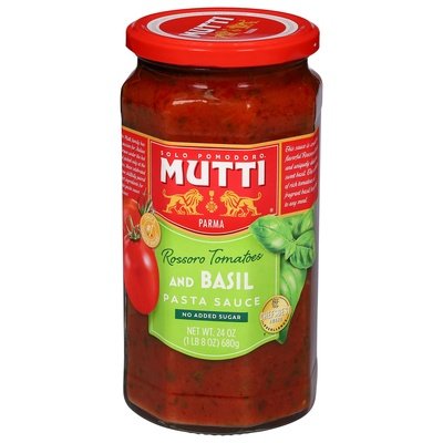 Mutti Pasta Sauce No Added Sugar Rossoro Tomatoes and Basil 6/24 OZ [UNFI #2821866] [ebt]