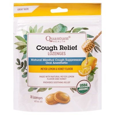 Quantum Health Cough Relief Lozenges Meyer Lemon & Honey Flavor 18 CT [UNFI #2085223] T