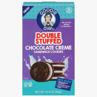 Goodie Girl Sandwich Cookies Chocolate Creme Double Stuffed 6/10.5 OZ [UNFI #3006517] [ebt]