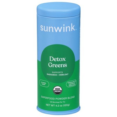 Sunwink Superfood Powder Mix Detox Greens 4.2 OZ [UNFI #2865566] [ebt]