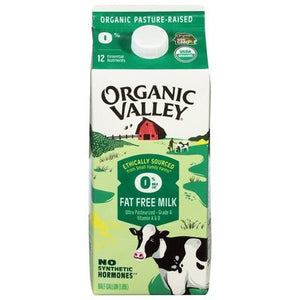 Organic Valley Milk Fat Free 0% Milk Fat 6/64 OZ [UNFI #0644765] [ebt] T