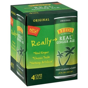 Reeds Ginger Ale Original Real 4 Pack 6/4/12 OZ [UNFI #2564649] [ebt] T