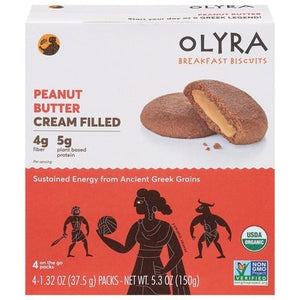 Olyra Breakfast Biscuits Peanut Butter Cream Filled 6/5.3 OZ [UNFI #2929826] [ebt]