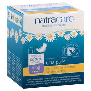 Natracare Pads Ultra Long With Organic Cotton Cover 10 Ct [UNFI #0335026] T