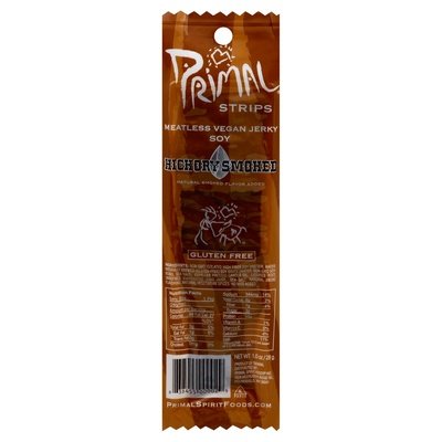 Primal Spirit Foods Vegan Jerky Meatless Soy Hickory Smoked 24/1 OZ [UNFI #0267294] [ebt]
