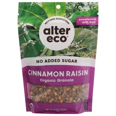 Alter Eco Granola Organic Cinnamon Raisin 6/8 OZ [UNFI #2802130] [ebt]