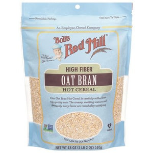 Bobs Red Mill Hot Cereal High Fiber Oat Bran 4/18 OZ [UNFI #2270007] [ebt]