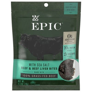 Epic Bites with Sea Salt Beef and Beef Liver 8/2.5 OZ [UNFI #2171239] [ebt]