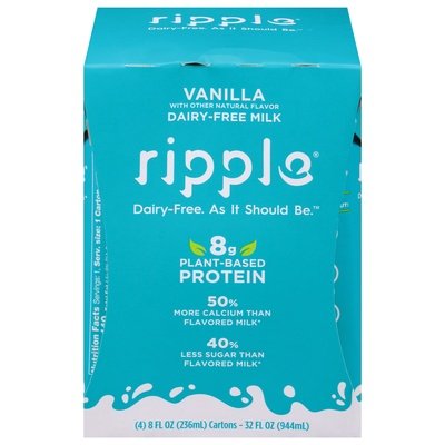 RIPPLE Vanilla, Non Dairy 4/8 OZ [UNFI #2089944] [ebt]