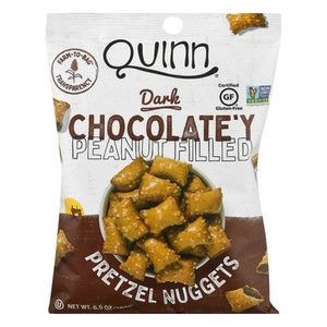 Quinn Pretzel Nuggets Dark Chocolatey Peanut Filled 8/6.5 OZ [UNFI #2358042] [ebt]