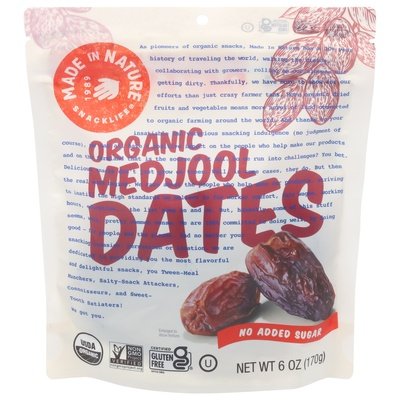 Made In Nature Dates Organic Medjool 6/6 OZ [UNFI #2965101] [ebt]