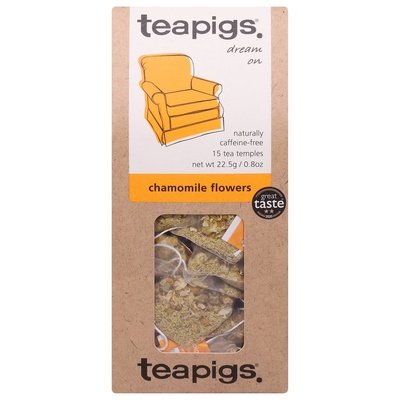 Teapigs Tea Chamomile Flowers Caffeine Free Tea Temples 6/15 CT [UNFI #1886209] [ebt]