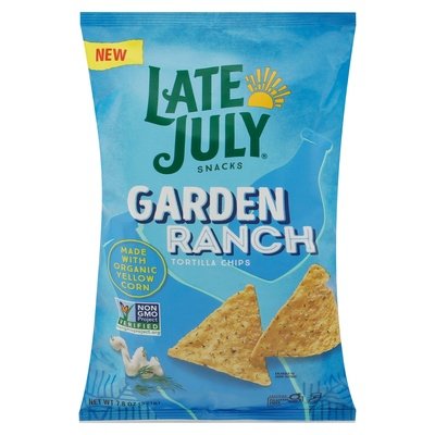 Late July Snacks Tortilla Chips Garden Ranch 12/7.8 OZ [UNFI #2821684] [ebt]