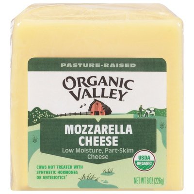 Organic Valley Cheese Mozzarella Part-Skim Low Moisture 12/8 OZ [UNFI #122705] [ebt]