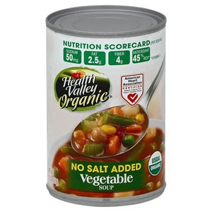 Health Valley Soup No Salt Added Vegetable 12/15 OZ [UNFI #0440024] [ebt]