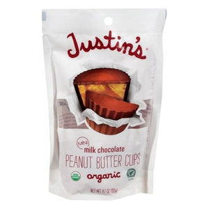 Justins Peanut Butter Cups Organic Milk Chocolate Mini 6/4.7 OZ [UNFI #1699040] [ebt] T