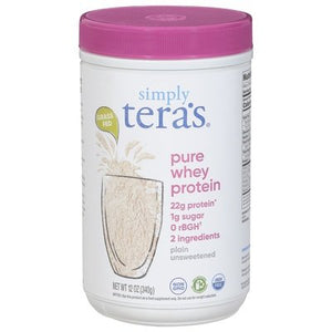 Simply Teras Whey Protein Pure Plain Unsweetened 1/12 OZ [UNFI #1253624] T