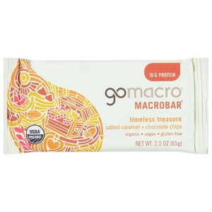 Gomacro Macrobar Salted Caramel + Chocolate Chips 12/2.3 OZ [UNFI #2795177] [ebt]