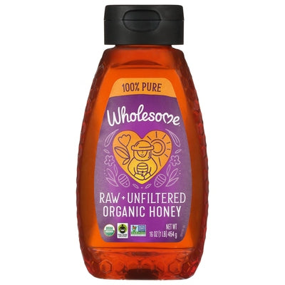 Wholesome Honey Organic Raw + Unfiltered 6/16 OZ [UNFI #1848571] [ebt] T