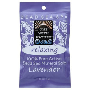 One With Nature Mineral Salts Dead Sea 100% Pure Active Lavender 6/2.5 OZ [UNFI #1841709] T