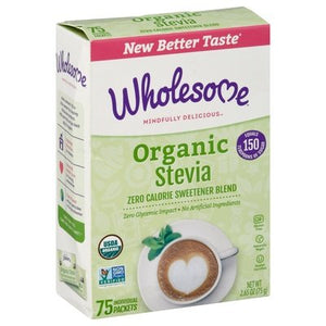 Wholesome Stevia Organic Zero Calorie Sweetener Blend 6/2.65 OZ [UNFI #0266882] [ebt] T